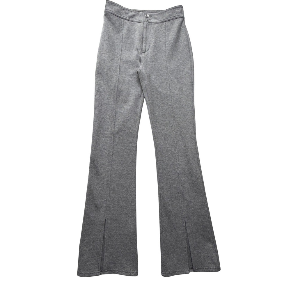 Maeve Anthropologie‎ Gray Knit Flare Pants Womens 2 Pull On Slit Hem